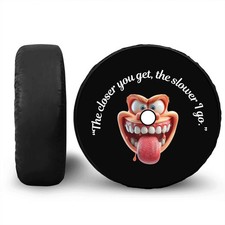 Sarcastic Funny Emoji Spare Tire Cover w Camera Hole Jeep RV Wheel Decor Humor picture