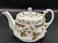 1890s Russian Imperial Porcelain Kuznetsov Riga Factory Cherry Blossom Teapot 5