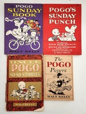 Walt Kelly POGO POSSUM LOT of 4 Sunday Book & Punch Papers & Uncle So-So Stories picture