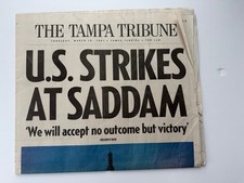 U.S. Strikes at Saddam 2003 Iraq War (The Tampa Tribune  March 20, 2003) picture