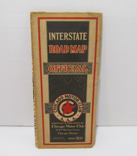 1924 Chicago Motor Club AAA Official Midwest Interstate Road Map picture