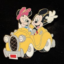 LE100 Disney Shopping Minnie & Mickey Mouse Car “ Once Upon A Mouse” Pin Rare picture