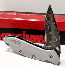 KERSHAW USA KS1600DAM Chive Damascus Spring Open Assisted Pocket Knife F. 2nd picture