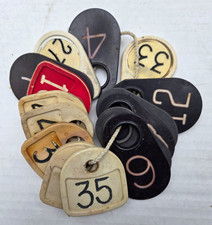 Lot 16 Vintage Cow Number Tags Straight Out Of The Barn To Repurpose picture
