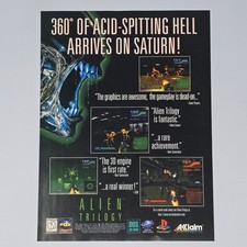 Alien Trilogy Sega Saturn PlayStation PS1 Real Winner Print Ad/Poster picture