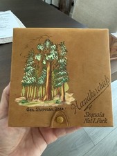 Antique Sequoia National Park Gen. Sherman Leather Handkerchief Box picture