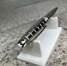 Montblanc Meisterstuck 164 Solitaire Facet Platinum Ballpoint Pen Retired Rare picture