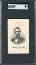 1860s L. Prang & Co. Abraham Lincoln (Without Frame) SCG 1.  Nice looking SGC 1 picture