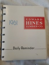 Edward Hines Lumber Co. 1961 Daily Reminder Planner Book Color Photos BRAND NEW picture