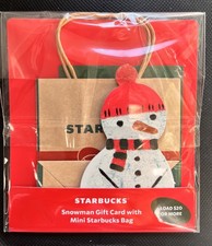 2025 SNOWMAN & MINI BAG STARBUCKS Holiday Gift Card picture