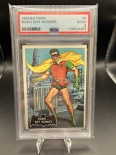 1966 Topps Batman #2 Robin-Boy Wonder PSA 2 HOT BLACK BAT 🔥 picture