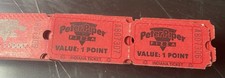 Vintage Peter Piper Pizza Tickets. Early 1993-1997 Red. picture