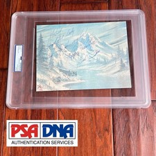 BOB ROSS Autograph Landscape Painting Print Signed * JOY OF PAINTING * PSA picture