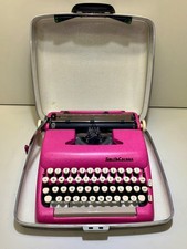 Antique 1958 Smith Corona Super Silent Pink Painted Vintage Typewriter #5T589927 picture