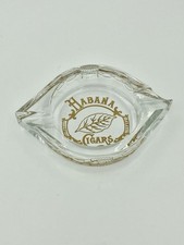 Vintage Habana Cuba Glass Cigar Cigarette Ashtray Trinket 7