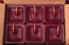 PartyLite RASPBERRY / MULBERRY Scent Plus Square Votive Candles K0228 New 6 HTF picture
