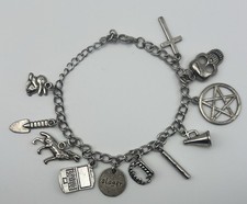Buffy Vampire Slayer Inspired Charm Bracelet Goth Witchy Pentagram Y2K Academia picture