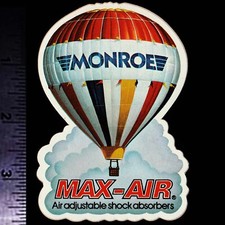 MONROE Max Air Shocks - Original Vintage 1970's Racing Decal/Sticker picture