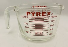Pre-1998 VTG PYREX #532 Glass Measuring 4-Cup 1-Qt 32 Oz. w/Red Letters & Handle picture