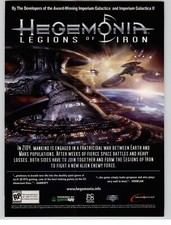 Hegemonia Legions of Iron PC Mac Video Game Art 2002 Vintage Print Ad/Poster  picture