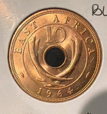 1964-H East Africa 10 Cents UNCIRCULATED Bronze Coin-KM#40 picture