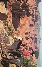 Postcard AZ: Monument Valley from Hunt's Mesa, Navajo on Horseback, Arizona picture
