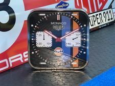 RARE 2000’s TAG HEUER MONACO DEALER CLOCK GULF EDITION GARAGE SIGN picture