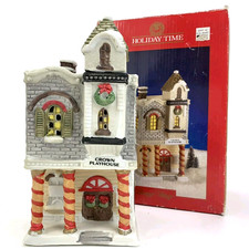 Holiday Time Vintage Village Crown Playhouse 2-Story Porcelain Lighted House picture