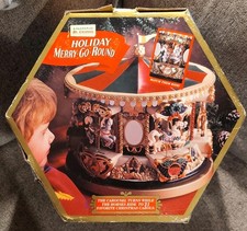 Mr Christmas Holiday Merry Go Round Light & Music & Horses Work Does Not Turn 94 picture