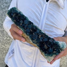 3lb NATURAL Green Cube FLUORITE Quartz Crystal Cluster Mineral Specimen picture
