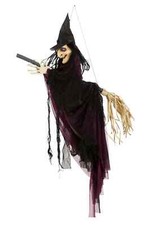 Flying Witch on Broom with Lights & Voice Prop picture