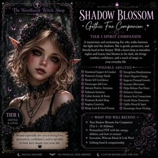 Shadow Blossom • Tier 1 Gothic Fae Spirit Companion • Gentle Dark Fairy picture