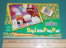 Vtg 1980s Sesame Street Big Little Play Pad Games Note Pad Kids Bert Ernie NOS picture
