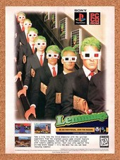 1995 3D Lemmings PC Original Advertisement / Retro Promo v1 picture