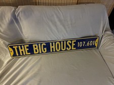 Michigan Wolverines The Big House 36”x6” Metal Sign Home Decor MAN CAVE Go Blue picture
