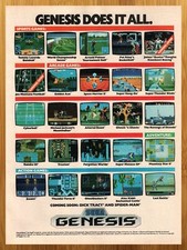 1990 Sega Genesis Video Games Print Ad/Poster Moonwalker Golden Axe Ghostbusters picture