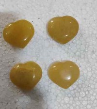 Yellow Aventurine Puffy Heart 25mm Natural Crystal Healing Stone Pocket Mini 1