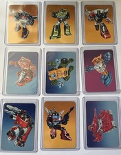 1985 Transformers Hasbro G1 Trading Cards Lot of (9)-POOR Long Haul,Brawn-HTF picture