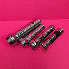 Vintage Lot Of 4 Chrome Metal Flashlights, Rayovac, Sportsman, Reston No. 2 Vol picture