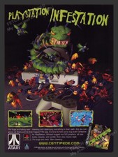 Centipede Playstation Infestation 1990s Video Game Print Advertisement 1999 picture