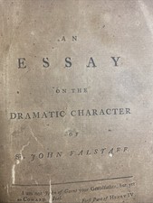 1777 Maurice Morgann Essay Sir John Falstaff SHAKESPEARE 1st Edition Rare Book picture