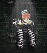 Screaming Animated Halloween Decorations Prop with Motion Sensor Scary Skull Cag picture