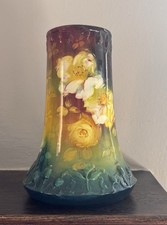 Antique Royal Bonn (Mehlem) Germany Art Nouveau Imperial Floral Rose Vase 9” picture