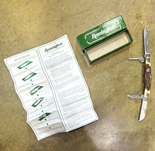 Remington Sportsman R-2 Stainless Clip Point Stag Slipjoint 2 Blade Scaler 1980 picture