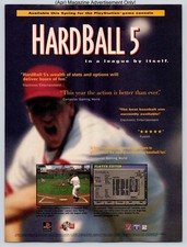 HardBall 5 Accolade Baseball Simulation Sports Classic 1996 Full Page Print Ad picture