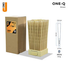 JCones ONE-Q Size (1-1/4) 84/26 Brown Pre-Rolled Cones BULK WHOLESALE CASE 5,400 picture