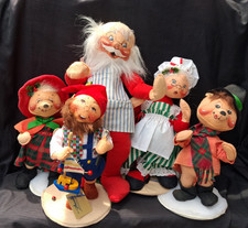 Five Vintage Annalee Christmas Dolls picture