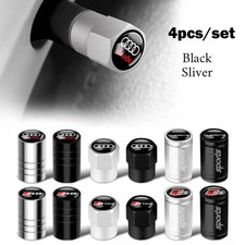 4pcs Car Wheel Tire Valve Caps Tyre Rim Stem Covers Airdust For Audi 8P B9 8V A5 picture