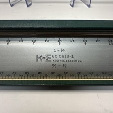 Vintage K&E Keuffel & Esser Co Aluminum Drafting Scale 18” Ruler 60 0618-1 Rare picture