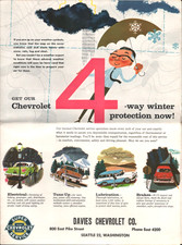 1956 DAVIES CHEVROLET CO. automobile advertising mailer G7 / SEATTLE, WASHINGTON picture